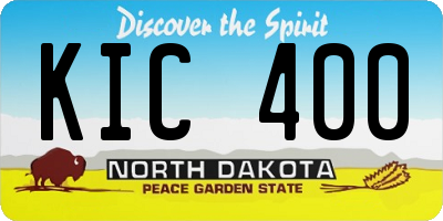 ND license plate KIC400