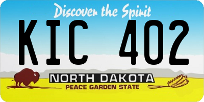 ND license plate KIC402