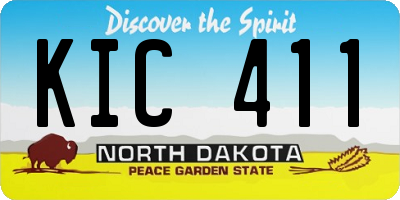 ND license plate KIC411