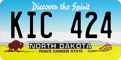 ND license plate KIC424