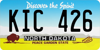 ND license plate KIC426
