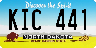 ND license plate KIC441