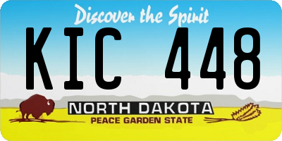 ND license plate KIC448