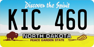 ND license plate KIC460