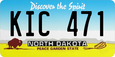 ND license plate KIC471