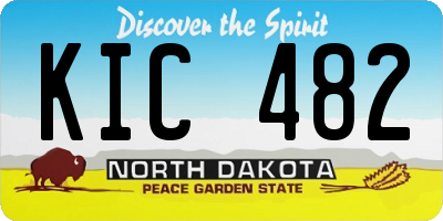 ND license plate KIC482