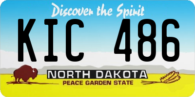 ND license plate KIC486