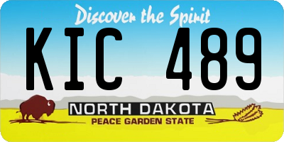 ND license plate KIC489