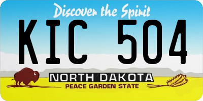 ND license plate KIC504