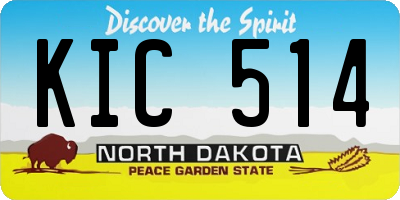 ND license plate KIC514