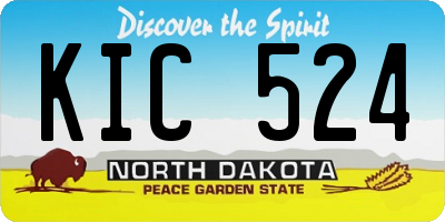 ND license plate KIC524
