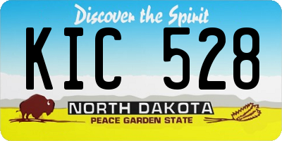 ND license plate KIC528