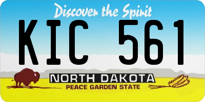 ND license plate KIC561