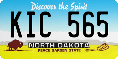 ND license plate KIC565