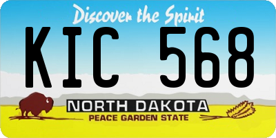ND license plate KIC568