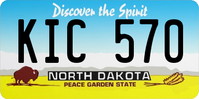 ND license plate KIC570