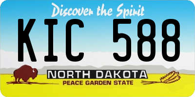 ND license plate KIC588