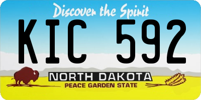 ND license plate KIC592