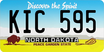 ND license plate KIC595