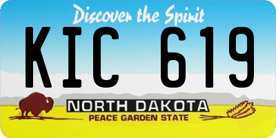 ND license plate KIC619