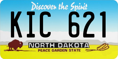 ND license plate KIC621