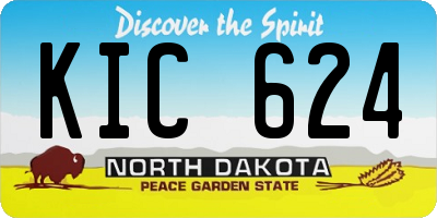 ND license plate KIC624