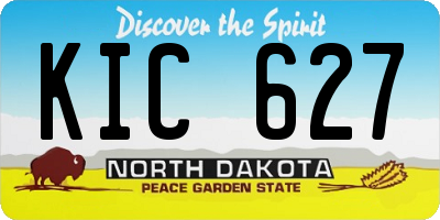 ND license plate KIC627