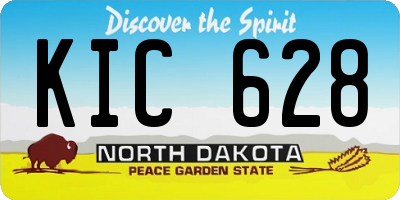 ND license plate KIC628