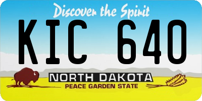 ND license plate KIC640