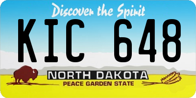 ND license plate KIC648