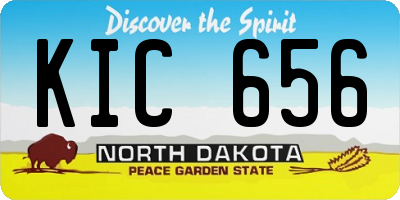 ND license plate KIC656