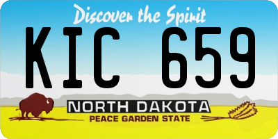 ND license plate KIC659