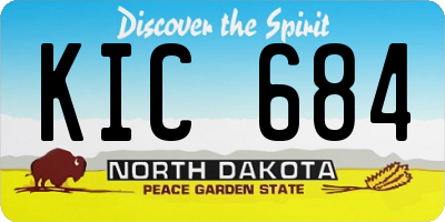 ND license plate KIC684
