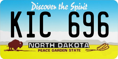 ND license plate KIC696