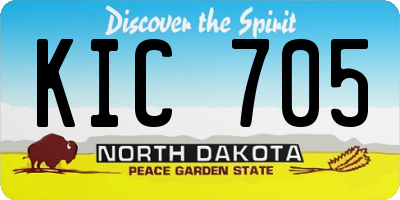 ND license plate KIC705