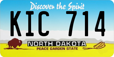 ND license plate KIC714