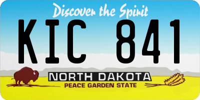 ND license plate KIC841