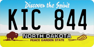 ND license plate KIC844