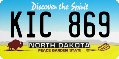 ND license plate KIC869