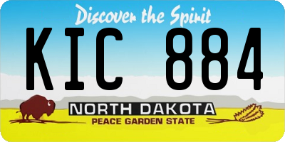 ND license plate KIC884
