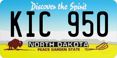 ND license plate KIC950