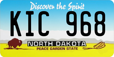 ND license plate KIC968