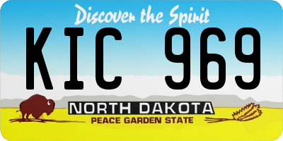 ND license plate KIC969