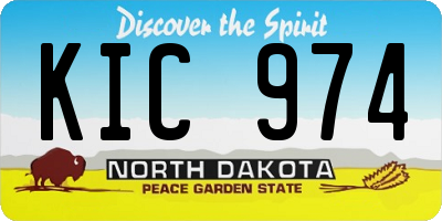 ND license plate KIC974