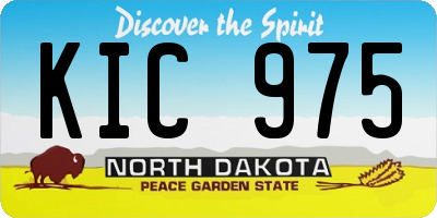 ND license plate KIC975