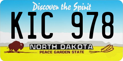 ND license plate KIC978
