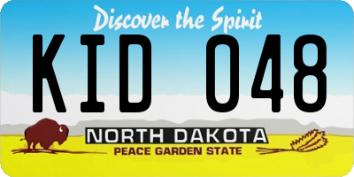 ND license plate KID048