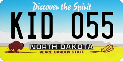ND license plate KID055