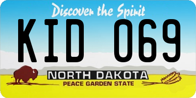 ND license plate KID069