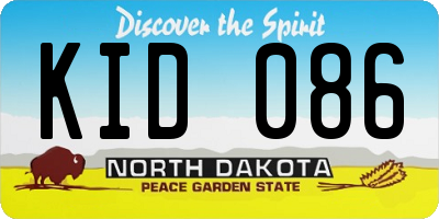ND license plate KID086